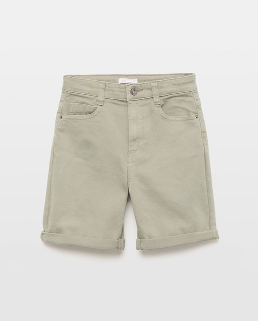 Imagen 0 de Bermuda de niño denim color 5 bolsillos efecto lava