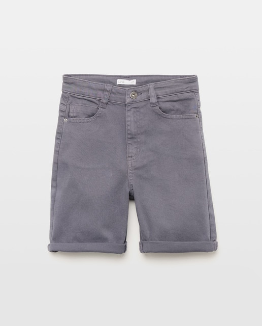 Imagen 0 de Bermuda de niño denim color 5 bolsillos efecto lava
