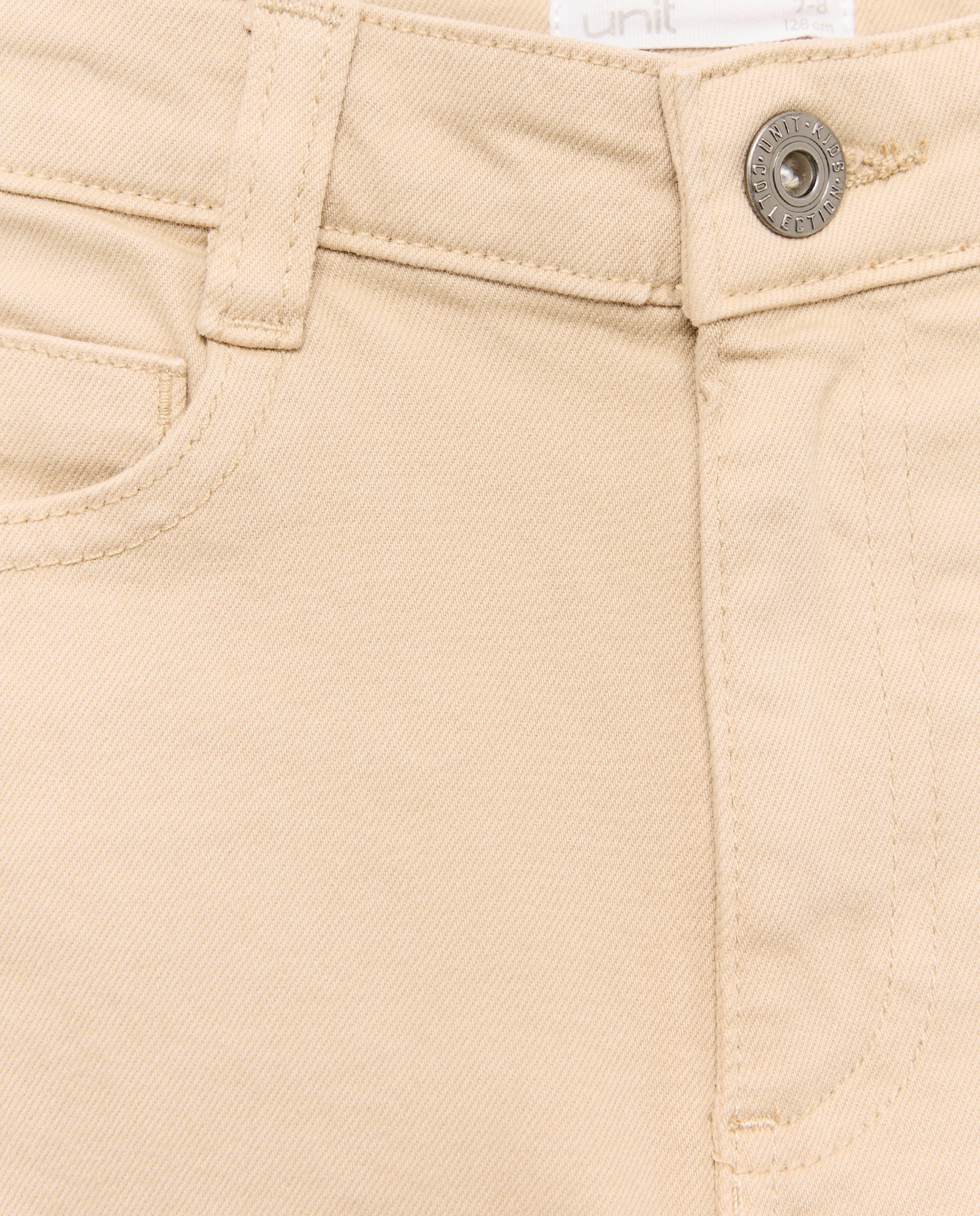 Bermuda de niño denim color 5 bolsillos efecto lava Beige-3