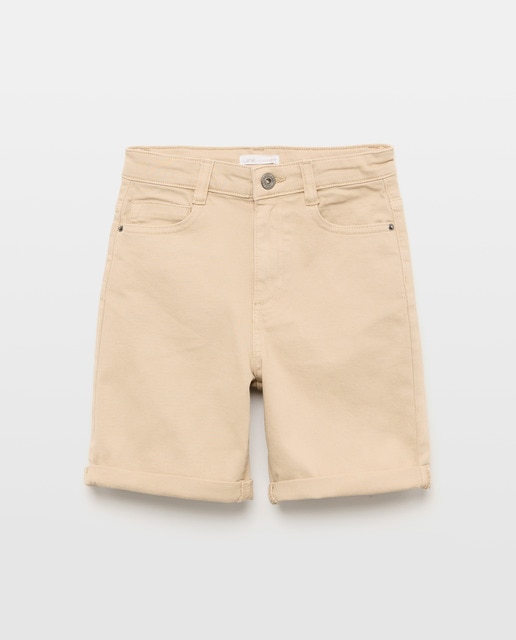 Imagen 0 de Bermuda de niño denim color 5 bolsillos efecto lava