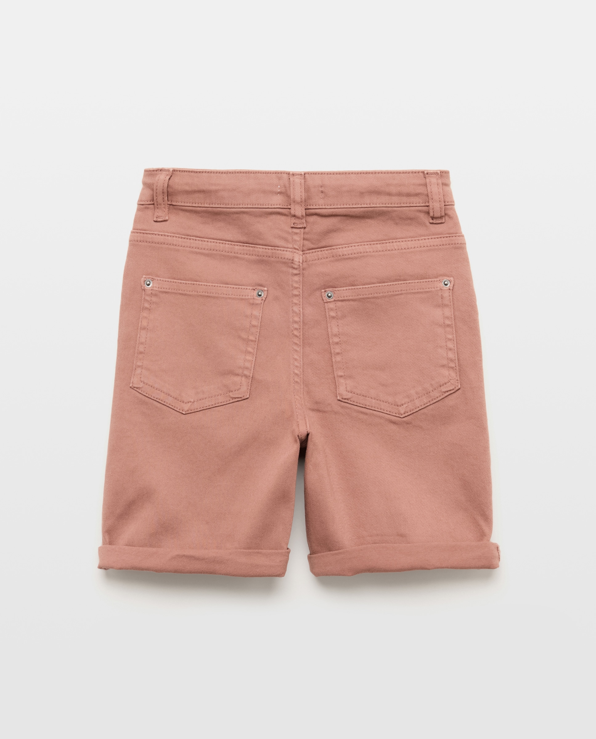Bermuda de niño denim color 5 bolsillos efecto lava Morado-2