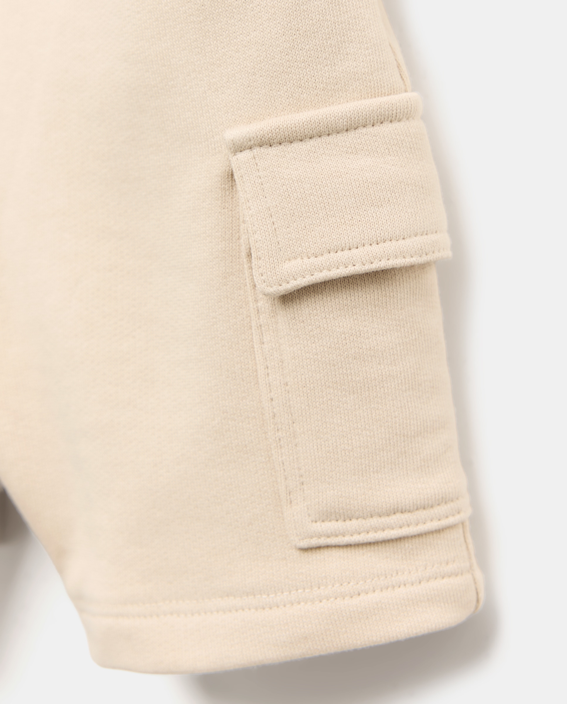 Peto de bebé felpa cargo Beige-3