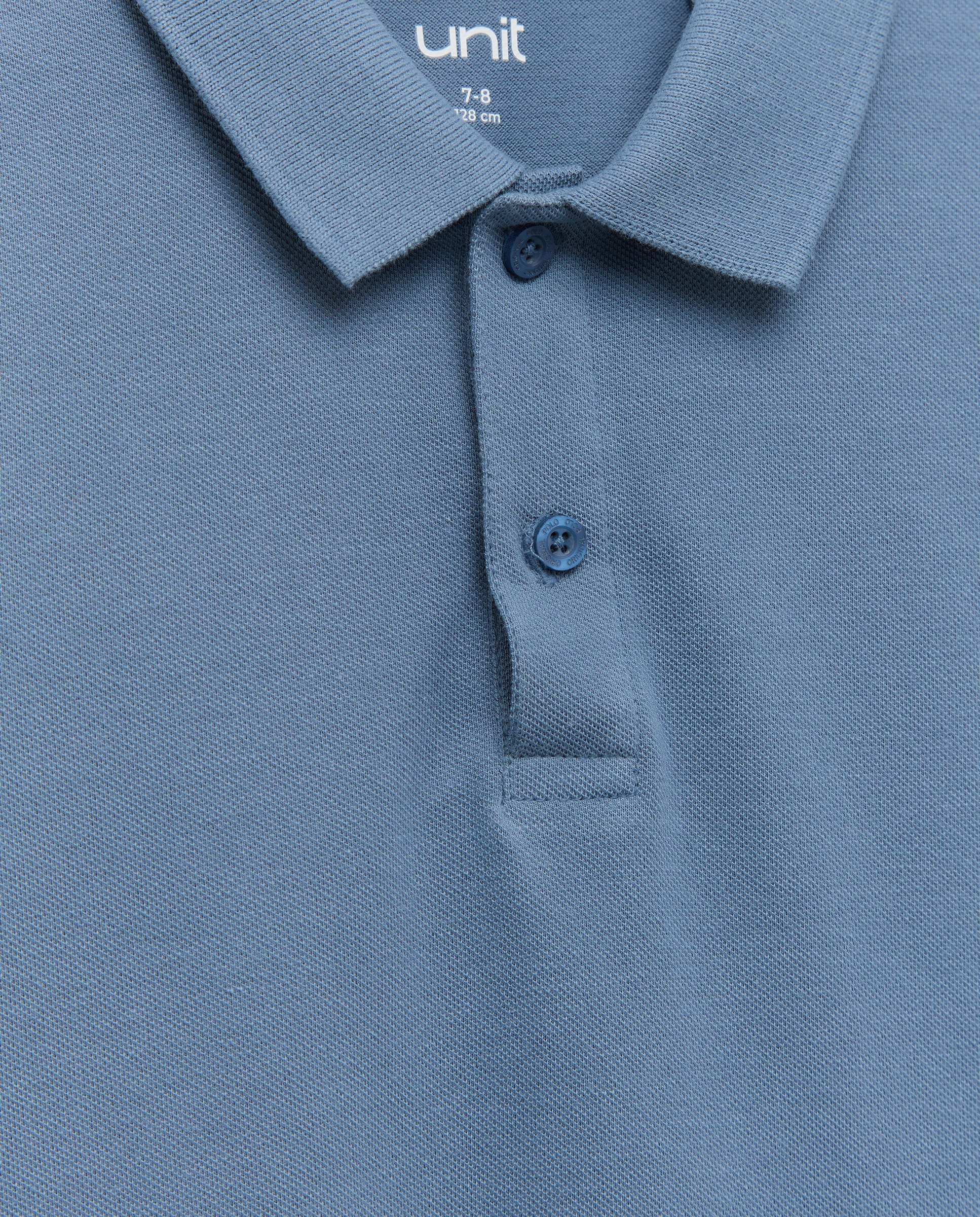 Polo de niño piqué manga corta 430 Azul oscuro-3