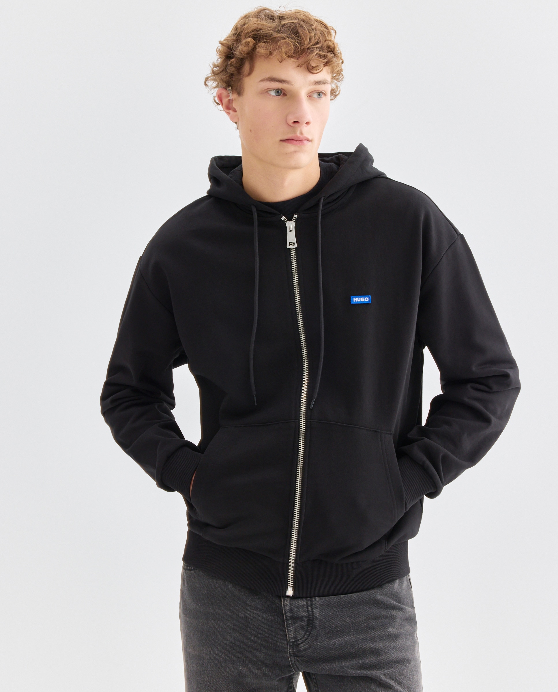Sweatshirt de Manga Comprida Preto-1