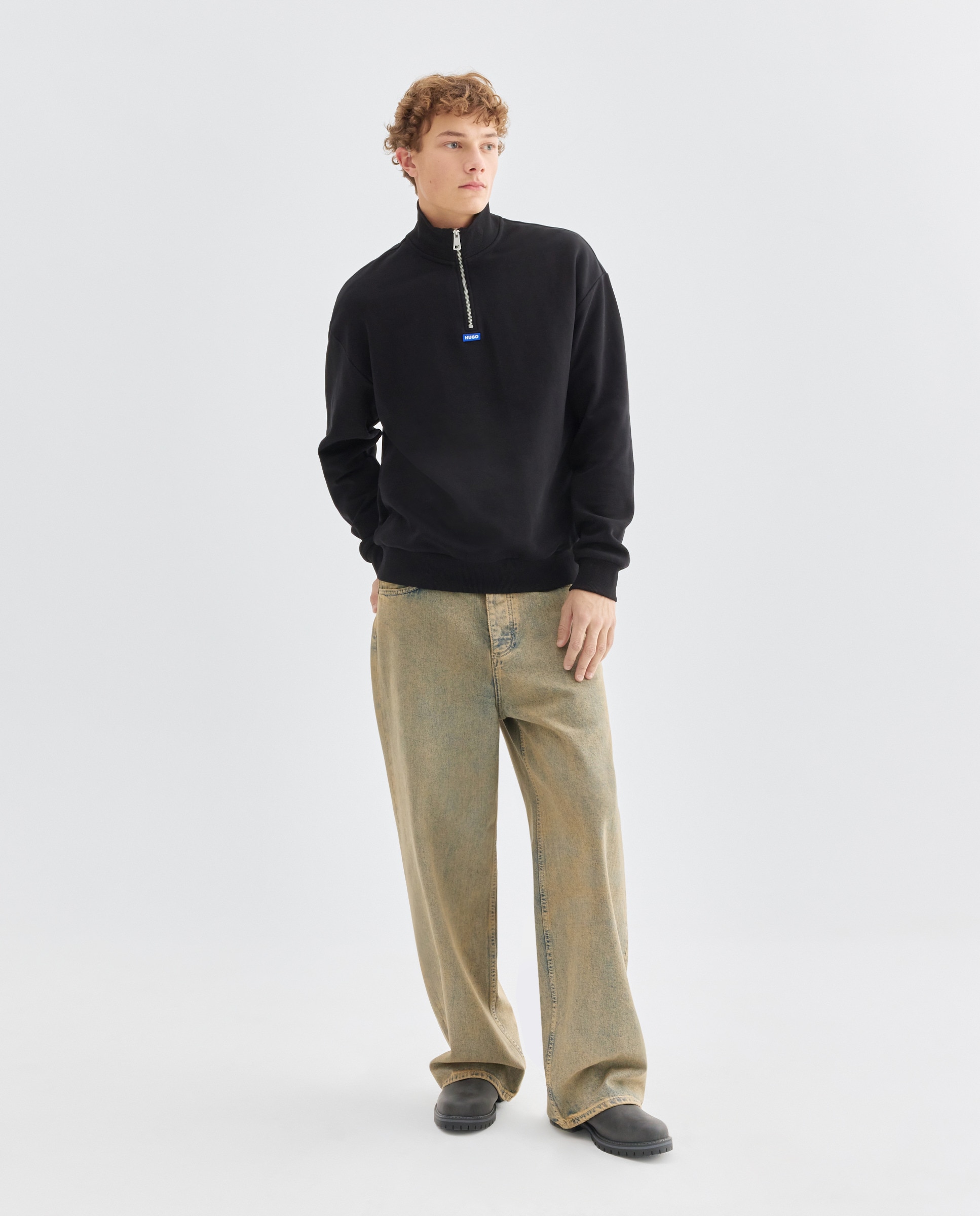 Sweatshirt de Manga Comprida Preto-2