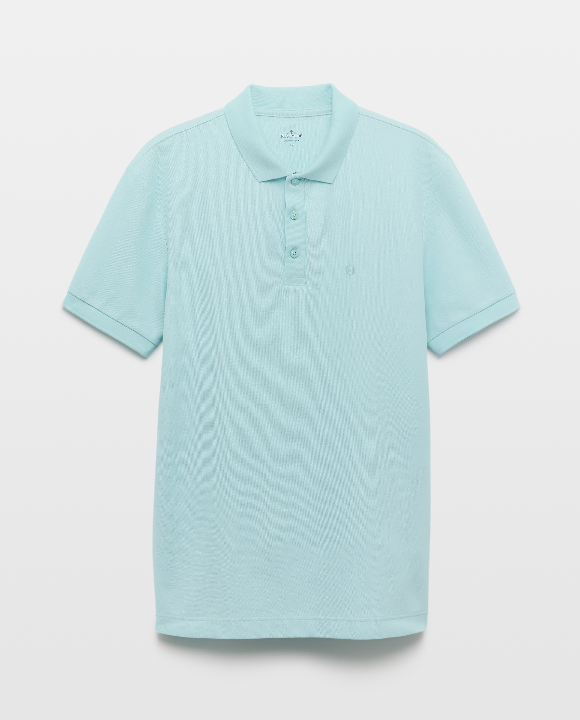 Polo de homem de manga curta Azul-4