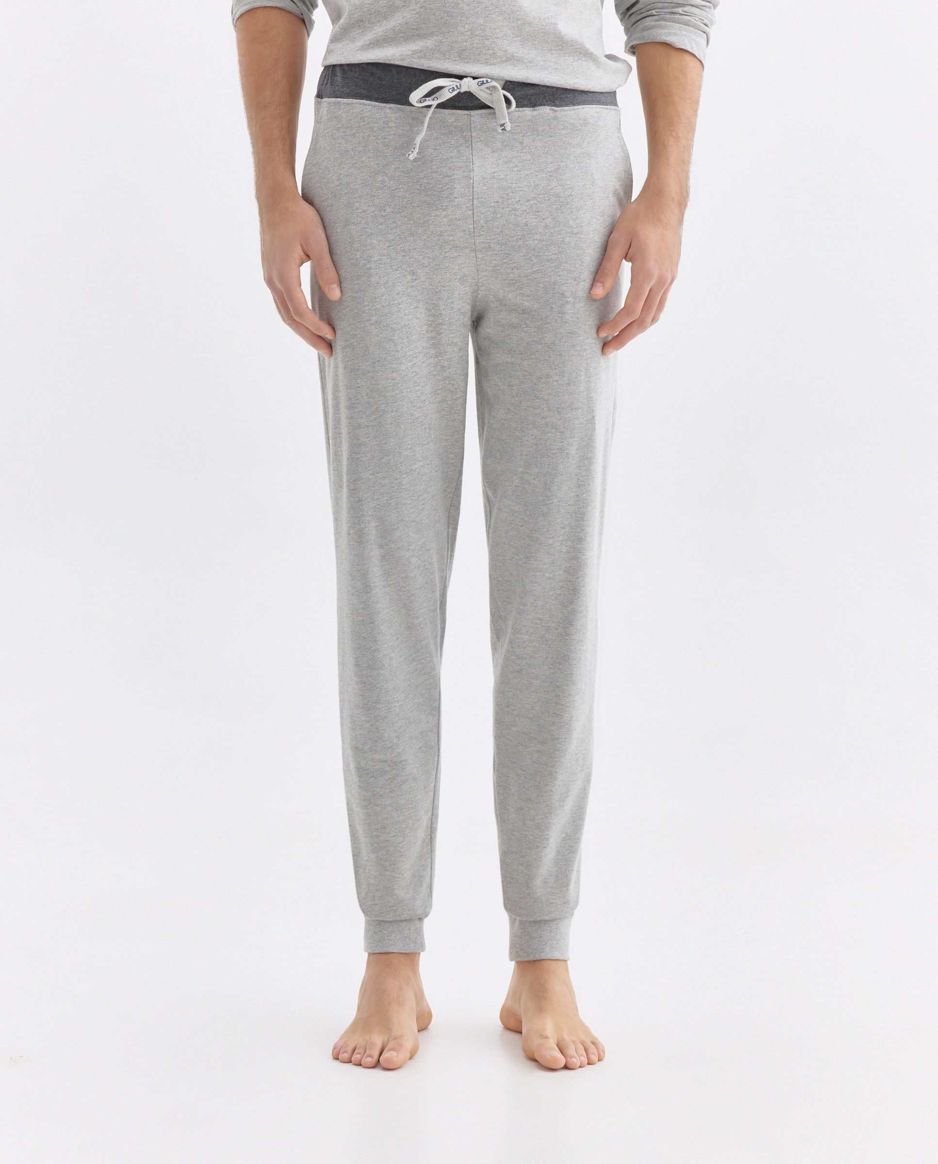 Calças de Malha Cinzento-2