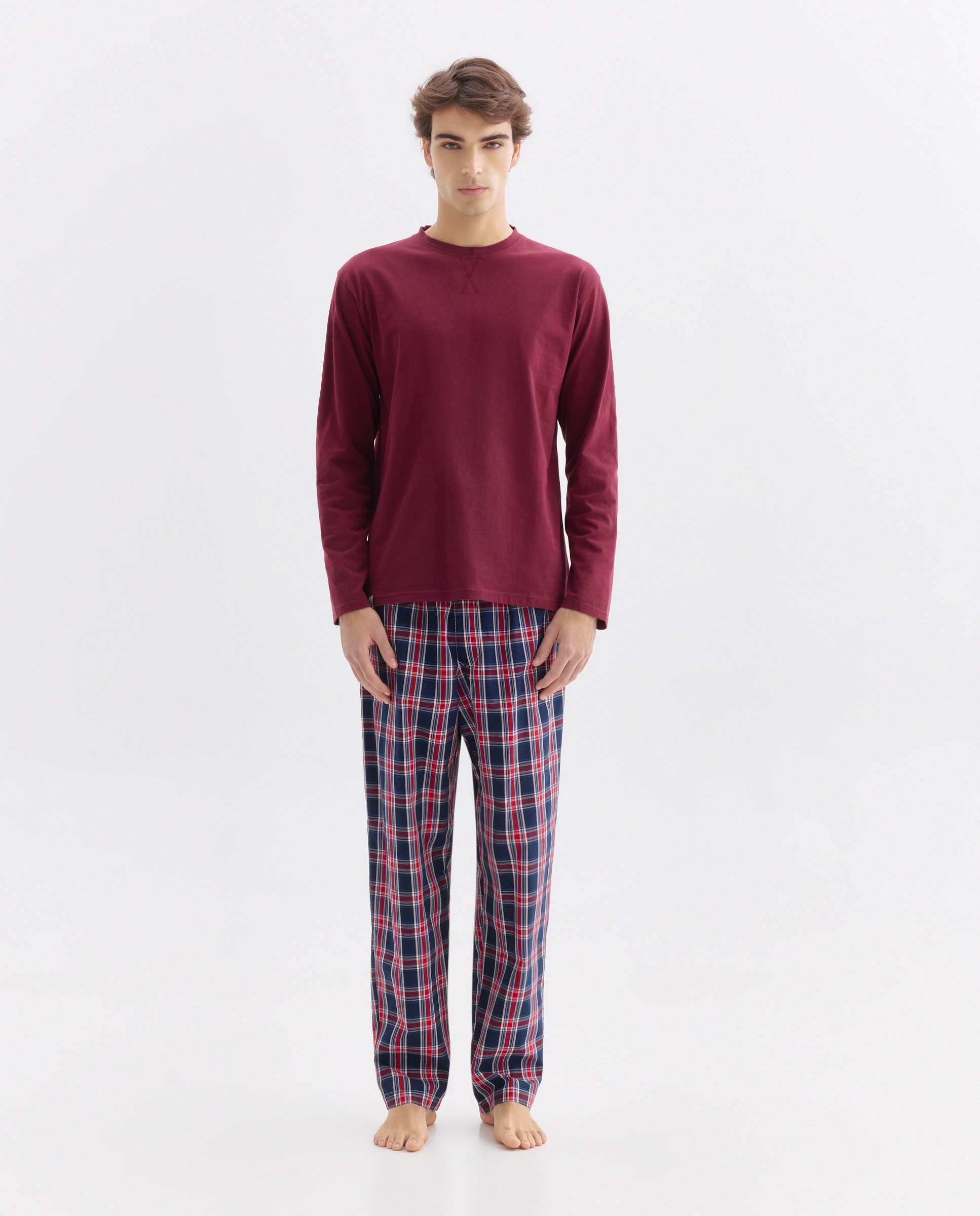 Calças de Tecido Multicolor-1