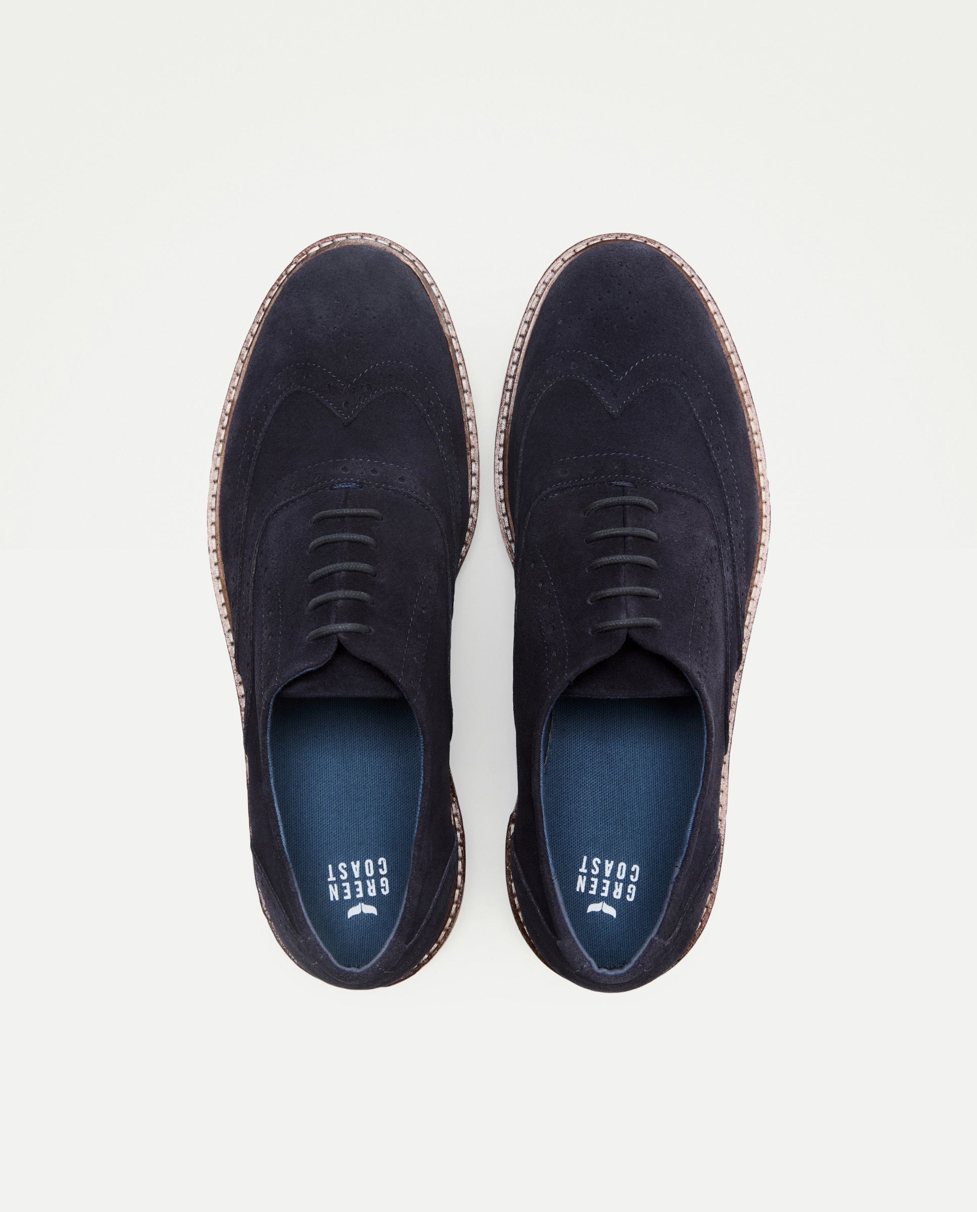 Sapatos Oxford em Pele 400 Azul-4