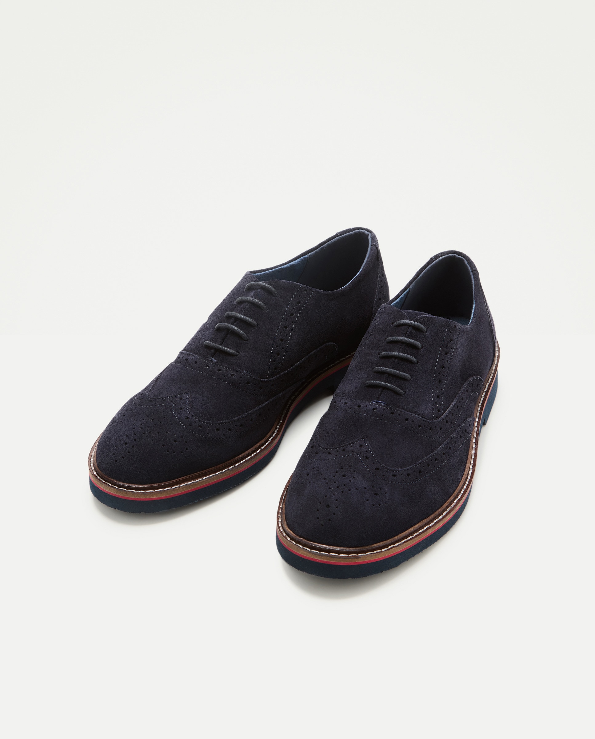 Sapatos Oxford em Pele 400 Azul-2