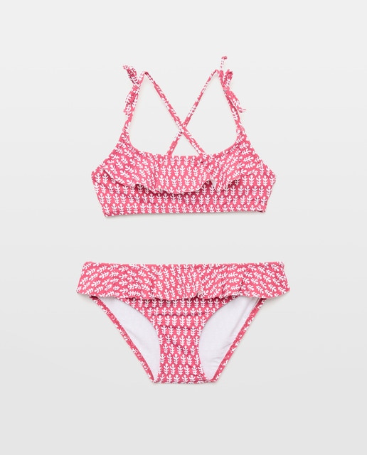 Imagen 0 de Bikini niña volante y lazos sello