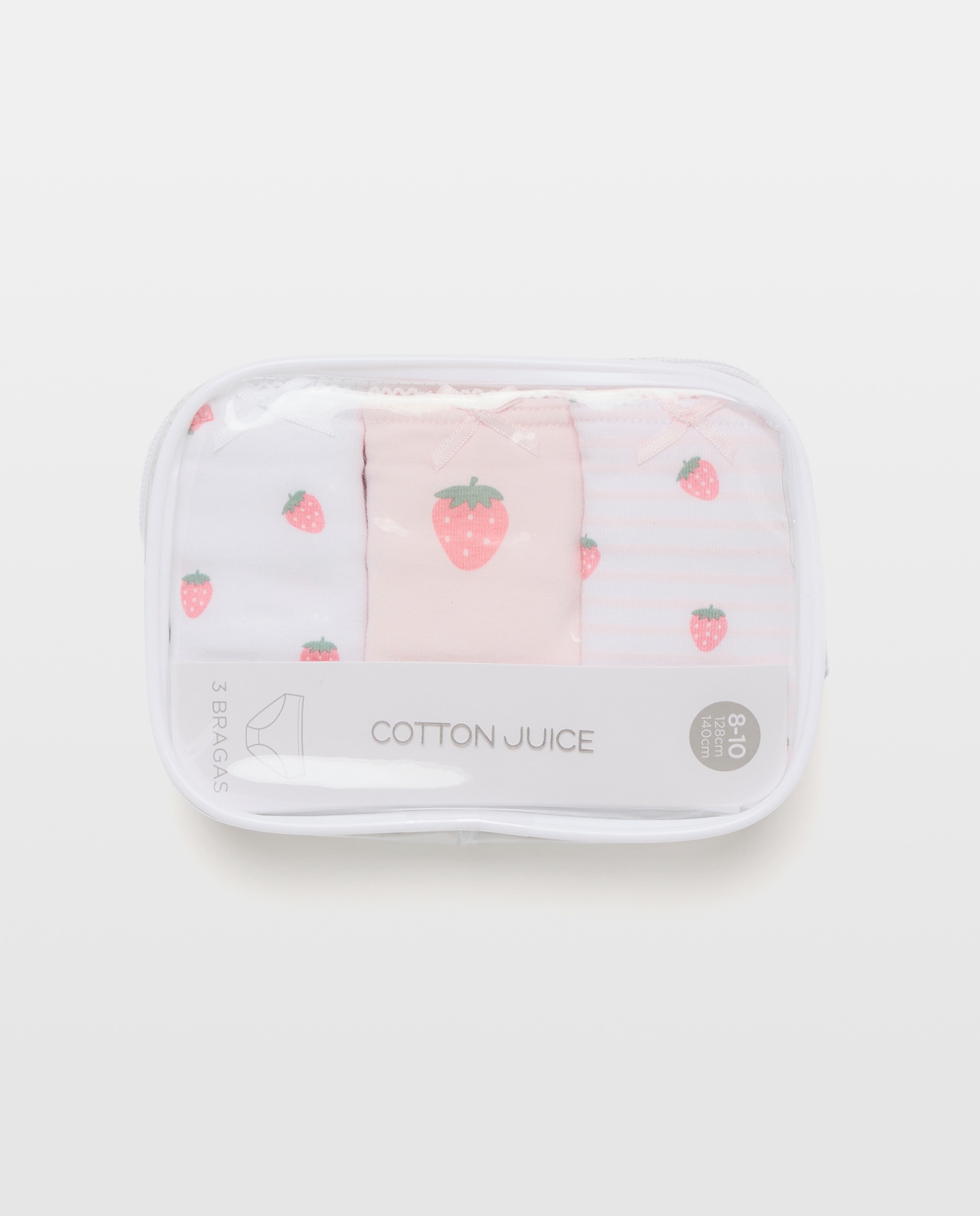 Pack de 3 Cuecas com Estampado de Fantasia Cotton Juice Rosa-4