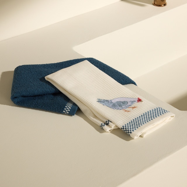 Imagen 0 de Set 2 paños de cocina algodón Gallina