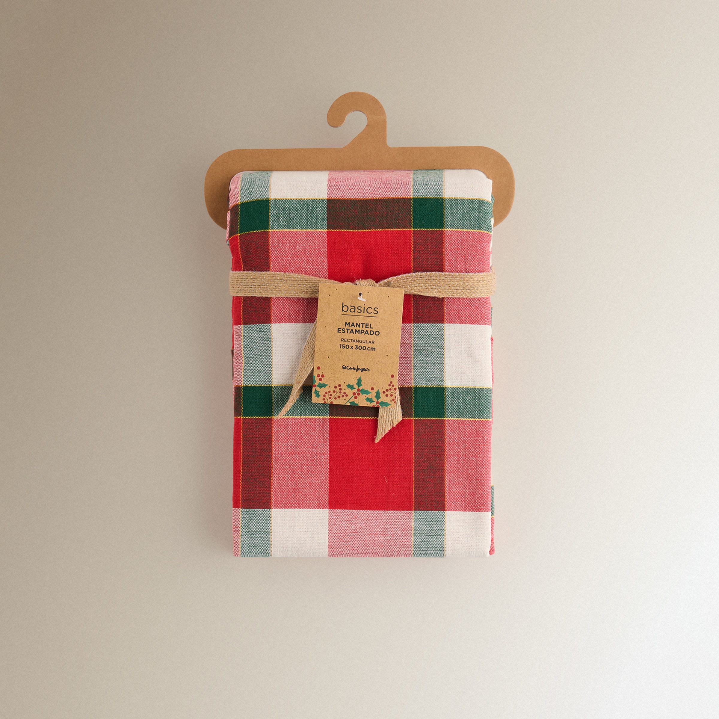 Mantel algodón Dresde Rojo-5