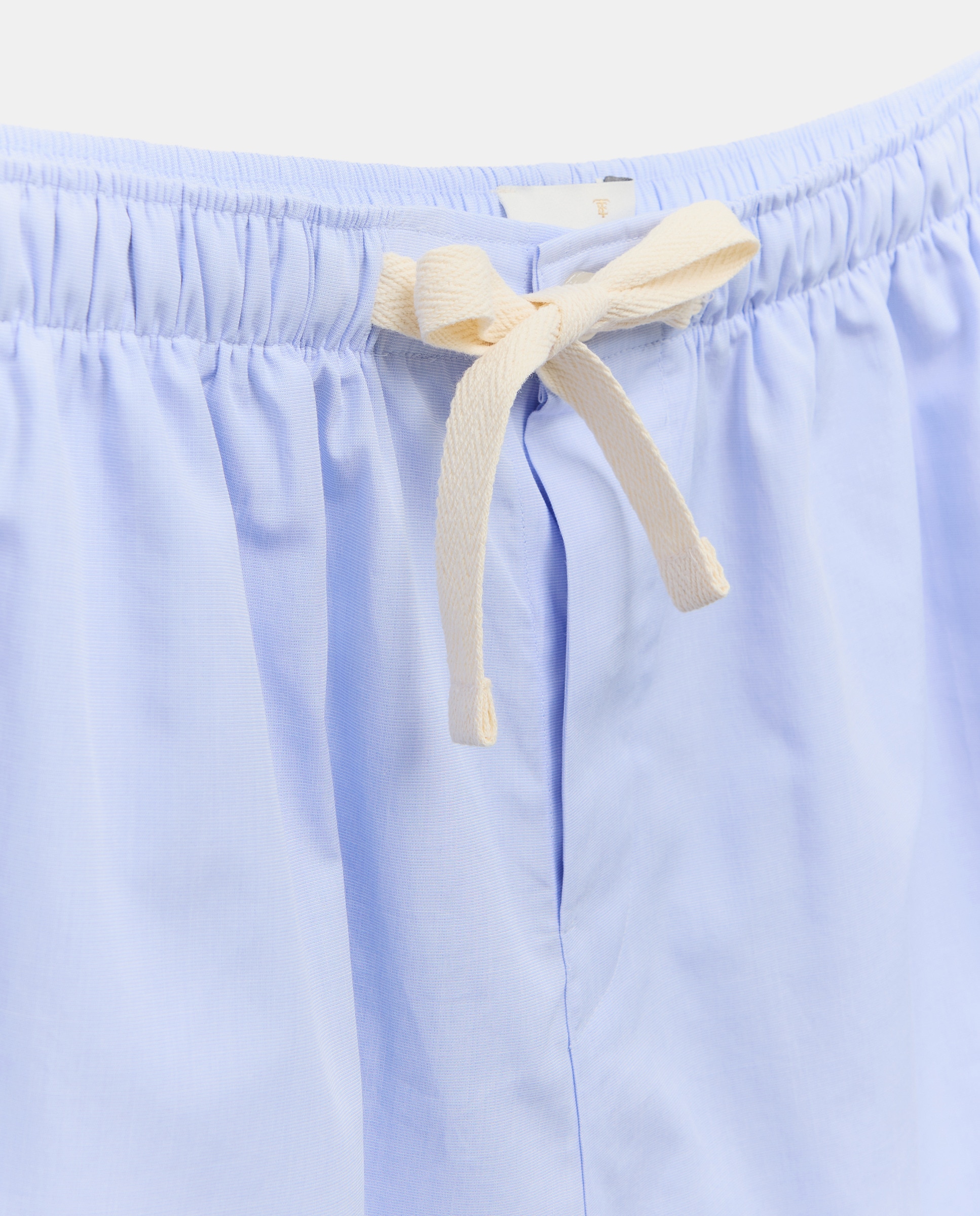 Pijama de Manga Curta e Calções Lisos Azul-4