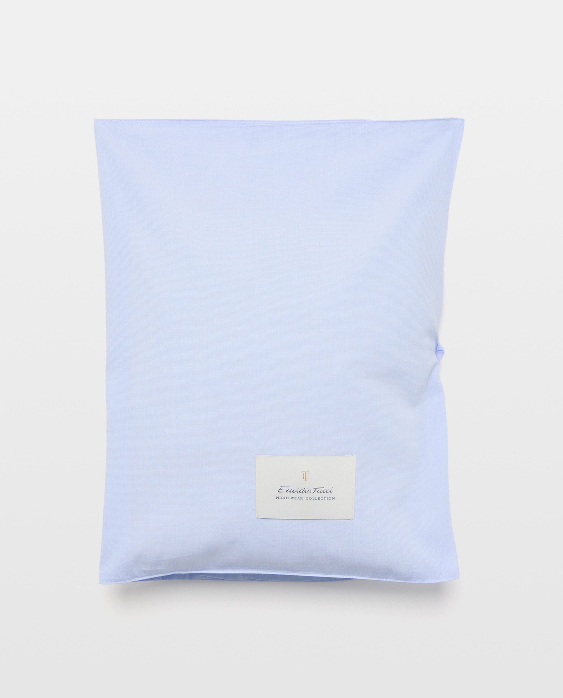 Pijama de Manga Curta e Calções Lisos Azul-5