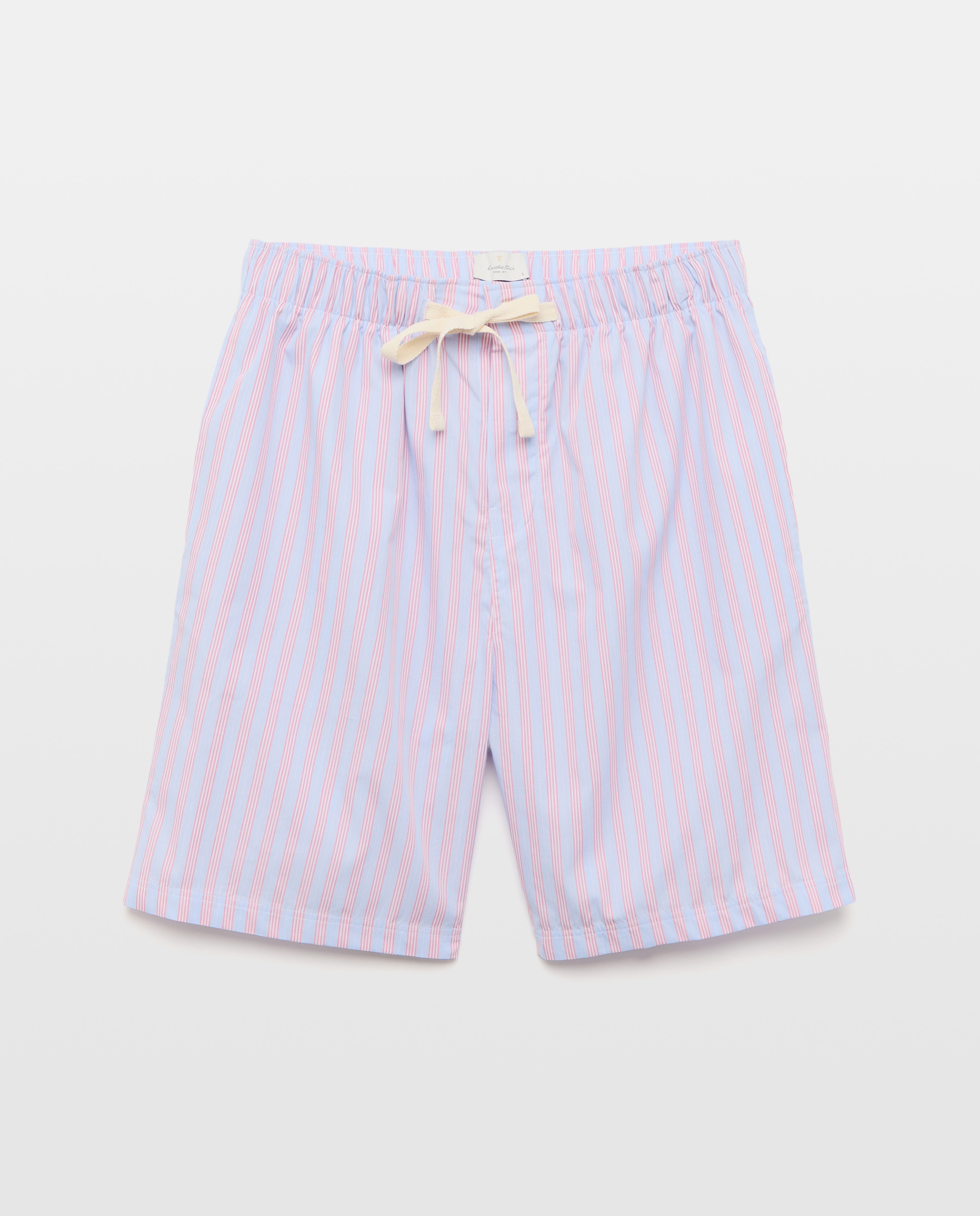 Calções de Pijama às Riscas Azul-claro-4