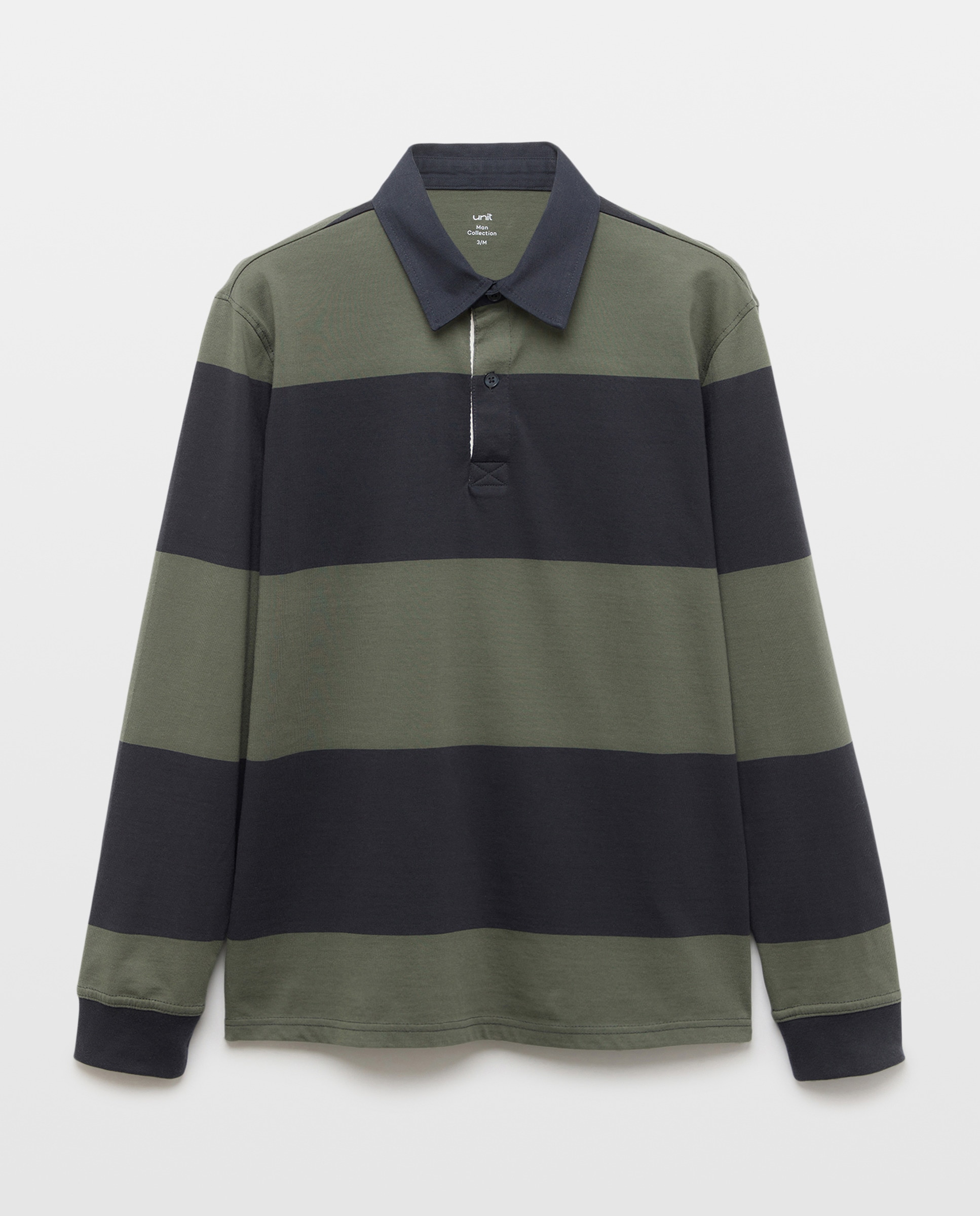 Polo de hombre rugby rayas Beige-4