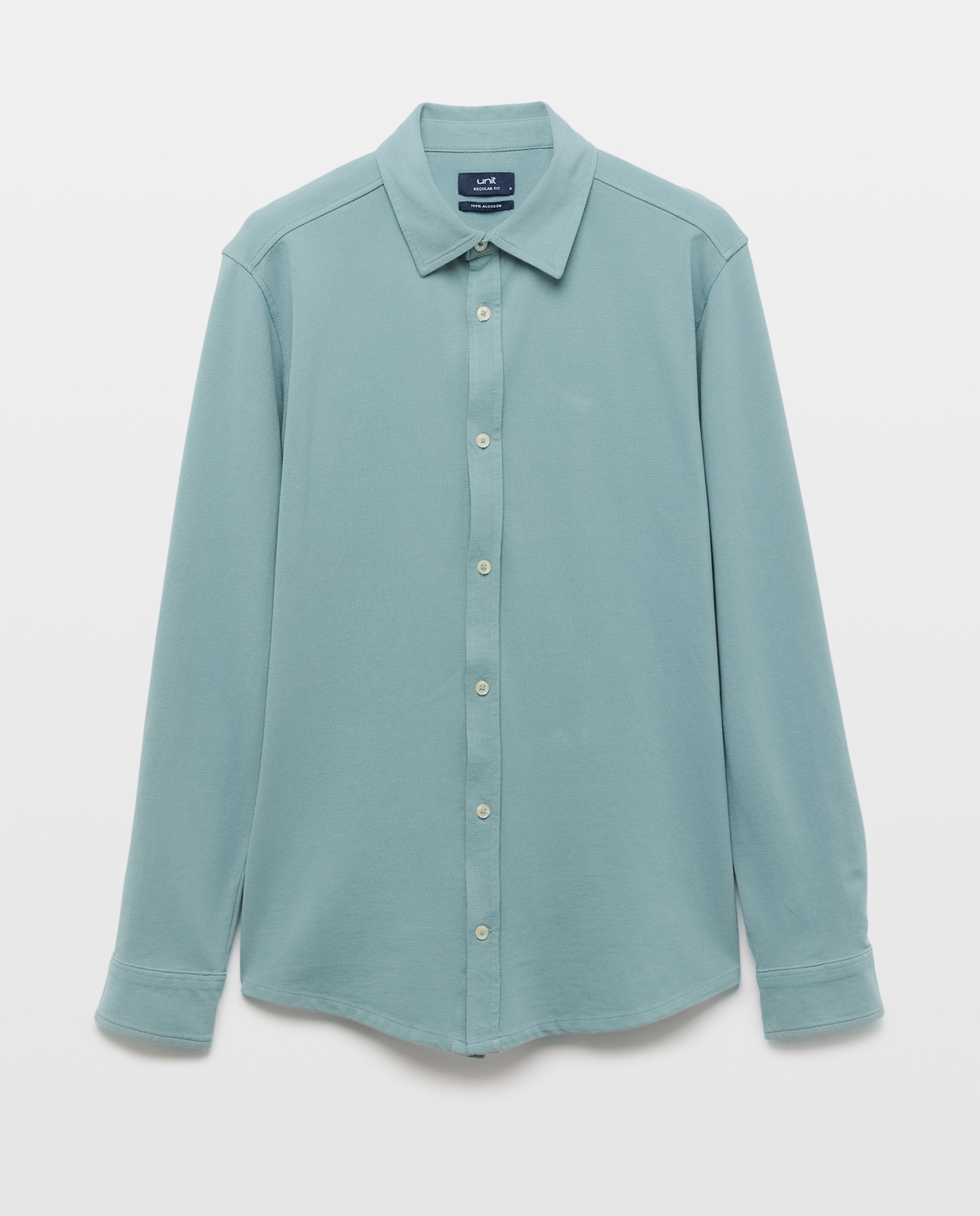 Camisa sport hombre pique lisa Verde Pato-4