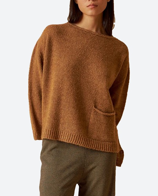 Imagen 0 de Jersey de mujer cuello barco manga larga