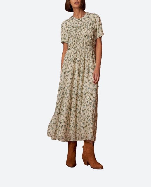 Imagen 0 de Vestido maxi cuello redondo manga corta