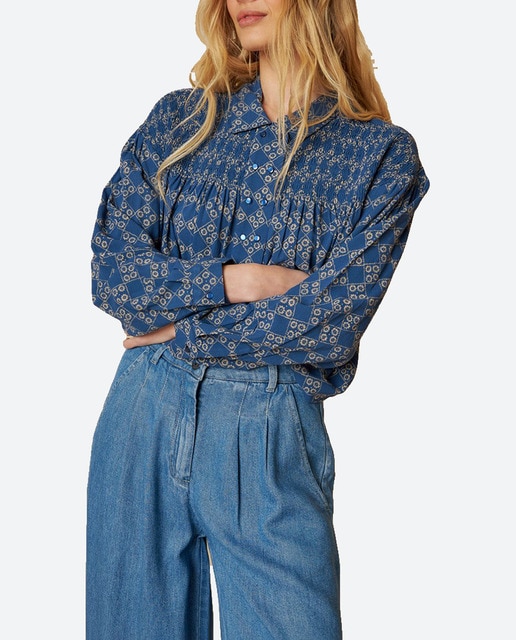 Imagen 0 de Blusa de mujer manga larga cuello redondo