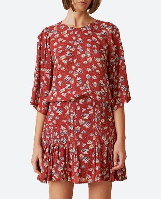 Imagen 0 de Blusa de mujer cuello redondo manga campana