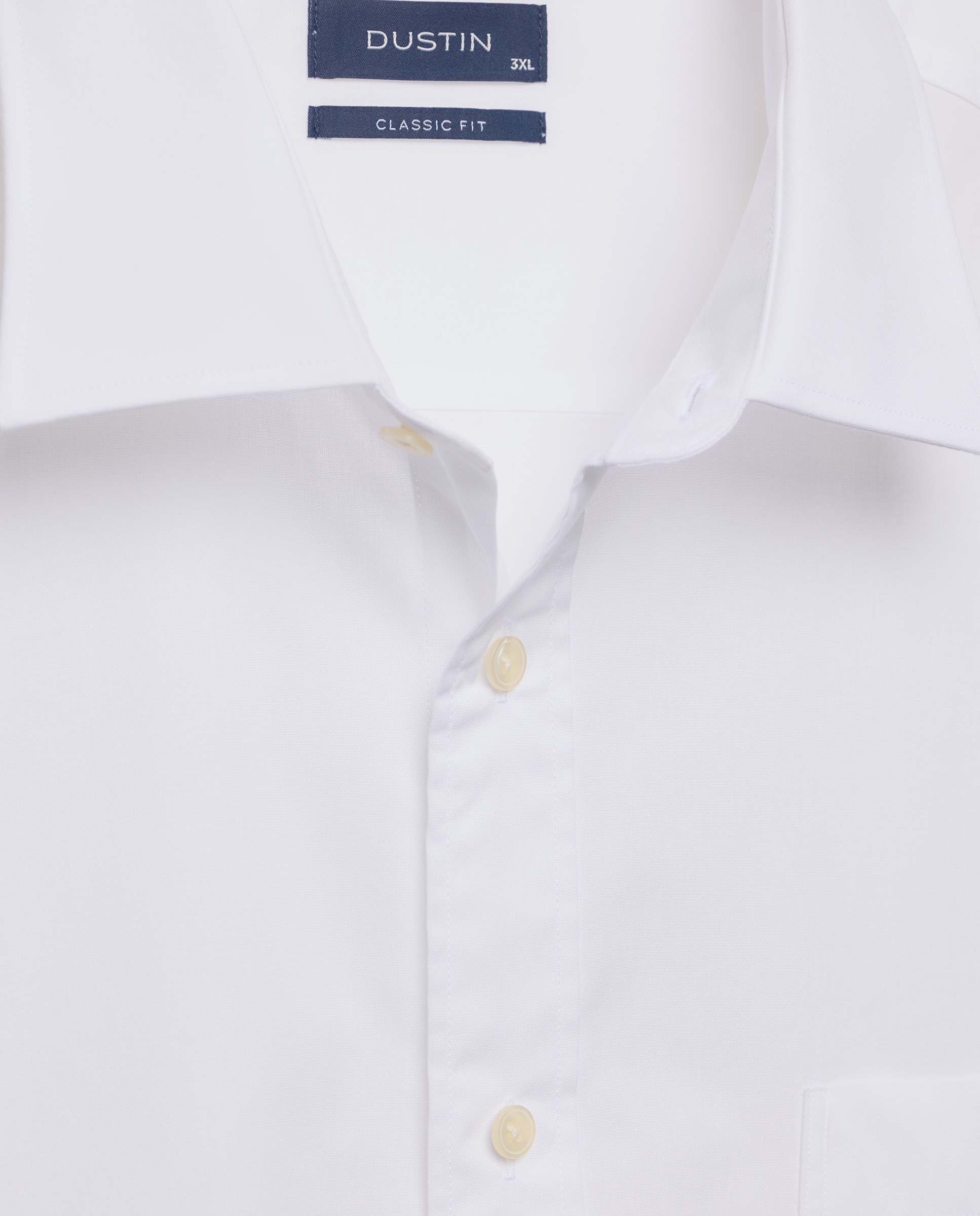 Camisa Formal Lisa com Manga Curta Tamanhos Grandes Branco-5