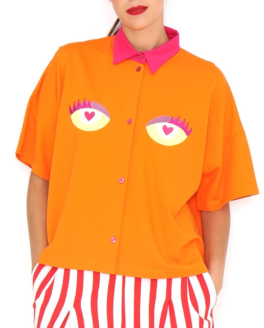 Imagen 0 de Camiseta cuello ojos mujer