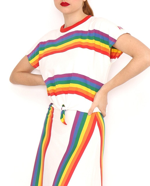 Imagen 0 de Camiseta nudo rayas colores