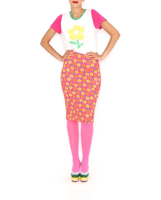 Imagen 0 de Falda lápiz estampada flores