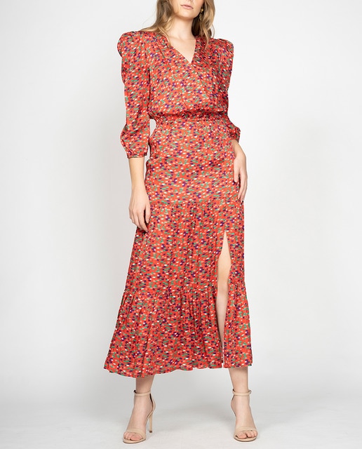 Imagen 0 de Vestido largo con abertura de mujer