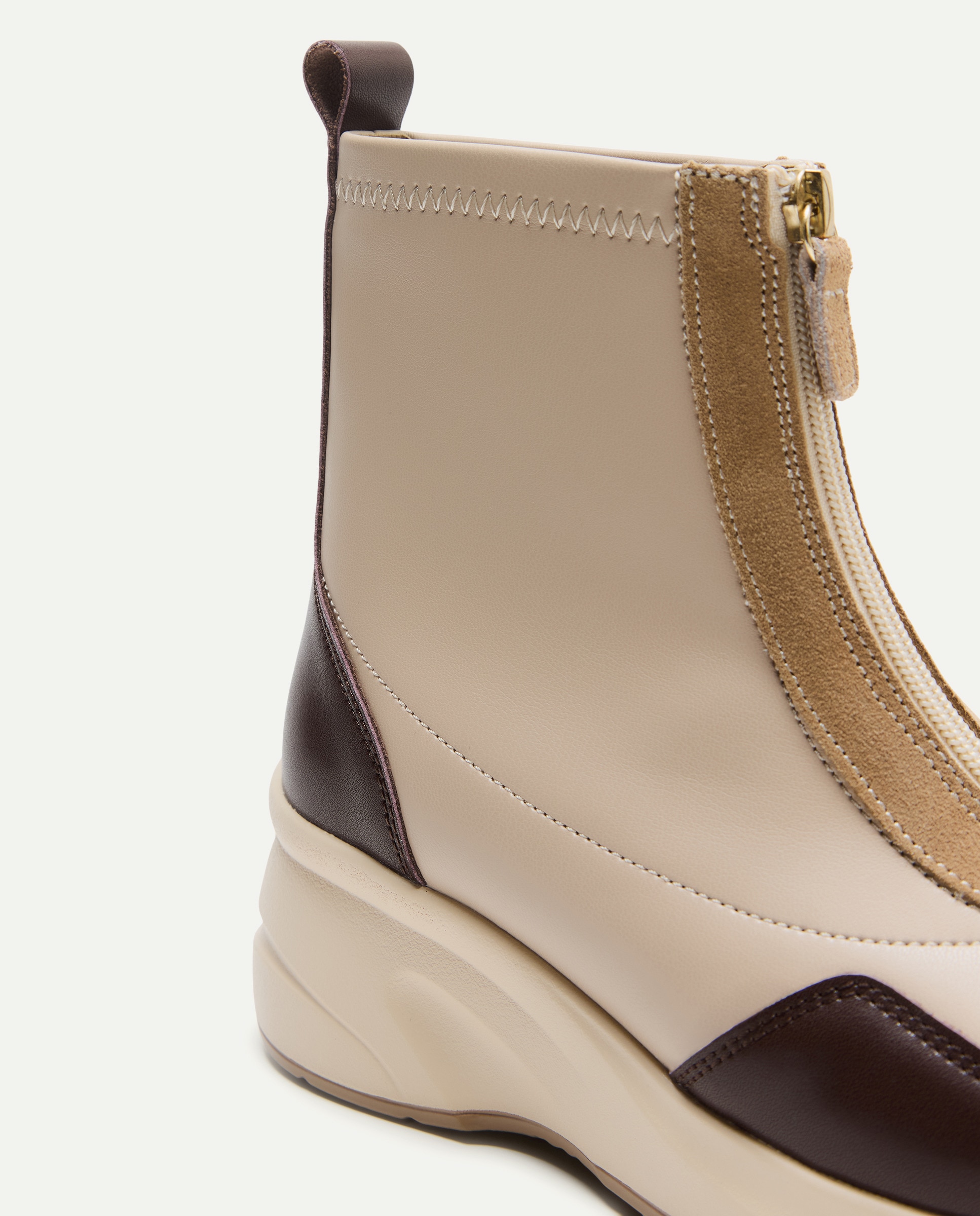 Sapatilhas Running Tipo Botins Elásticos Castanho-5