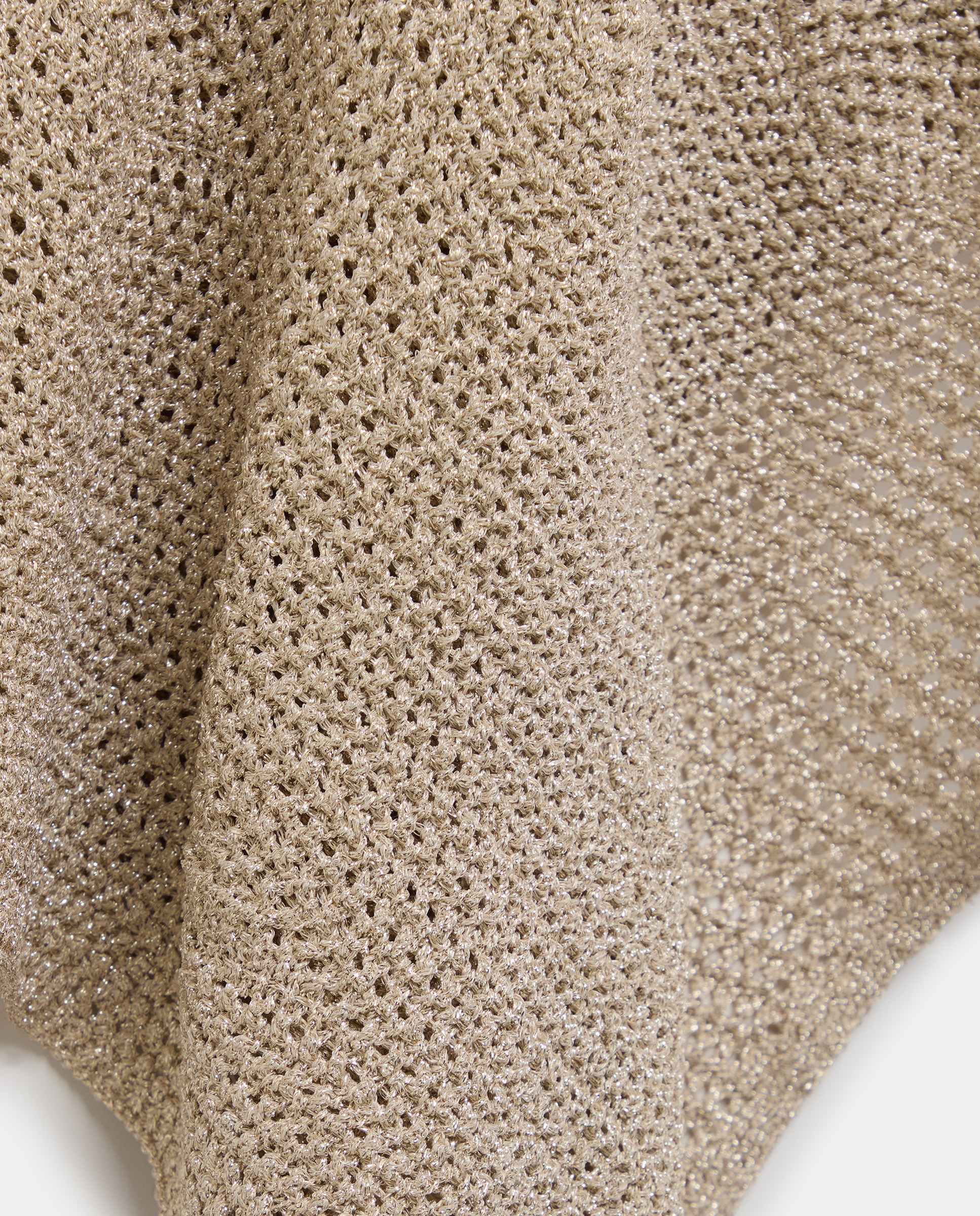 Poncho de Festa com Malha Aberta 850 Pedra-2