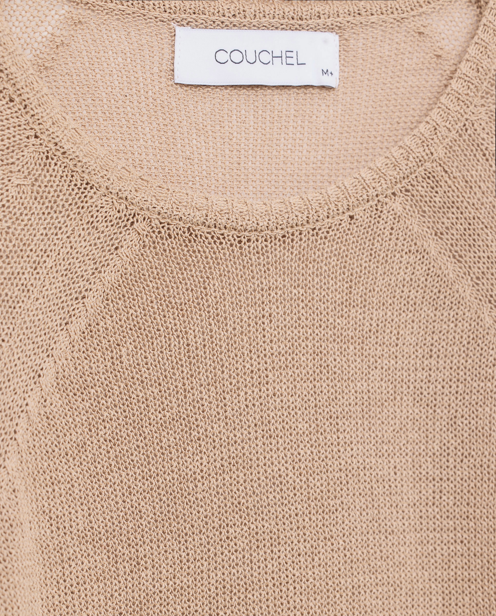 Camisola de Malha de Algodão com Manga Curta Torrado-6