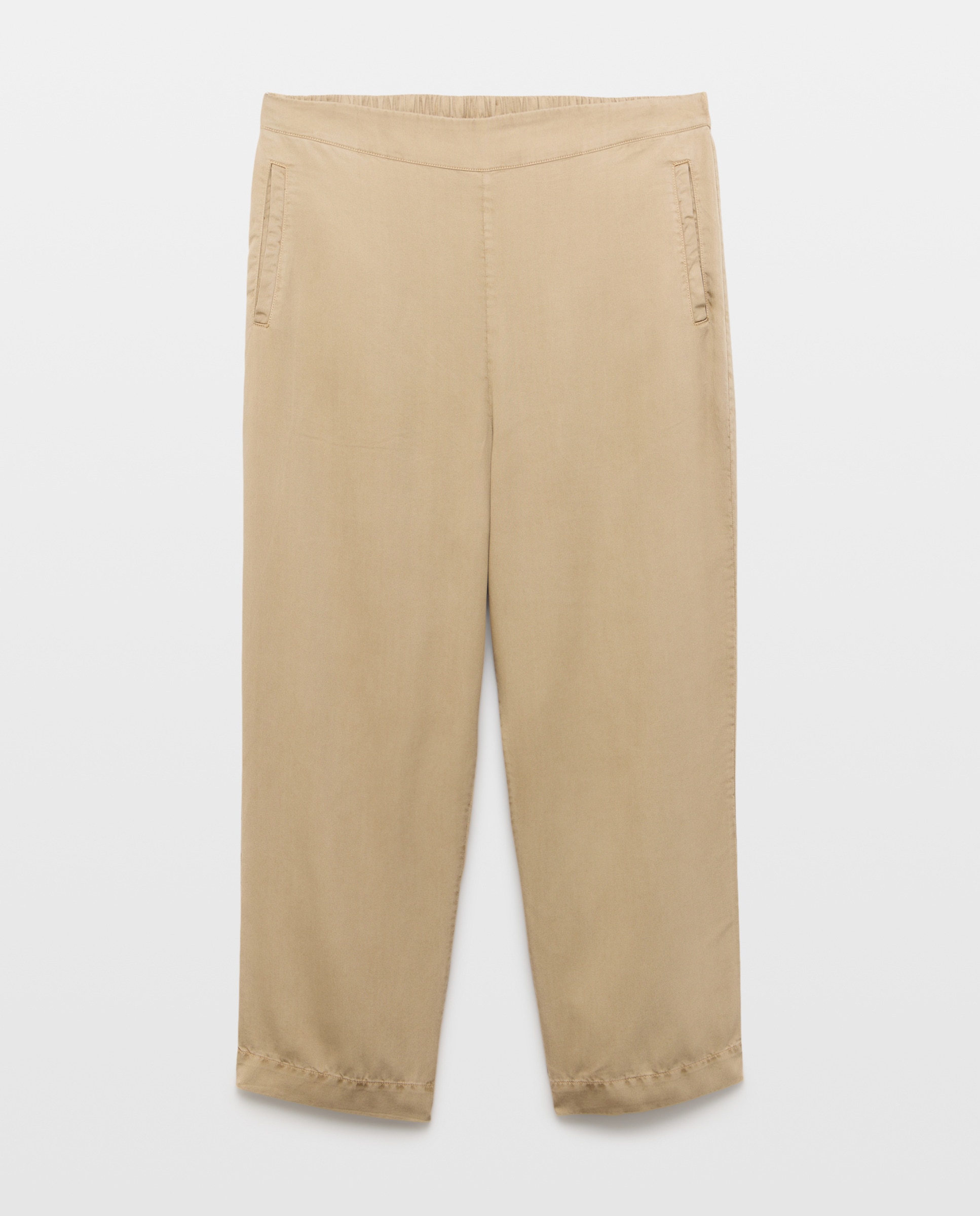 Calças Fluidas de Lyocell Torrado-4