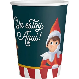 vaso cartón Navidad The Elf on the Shelf 270 cc paquete 6 unidades - Oh Yeah! Party