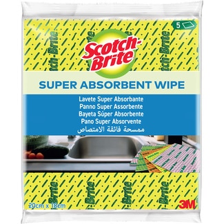bayeta amarilla súper absorbente 20x18 cm paquete 5 unidades - Scotch Brite