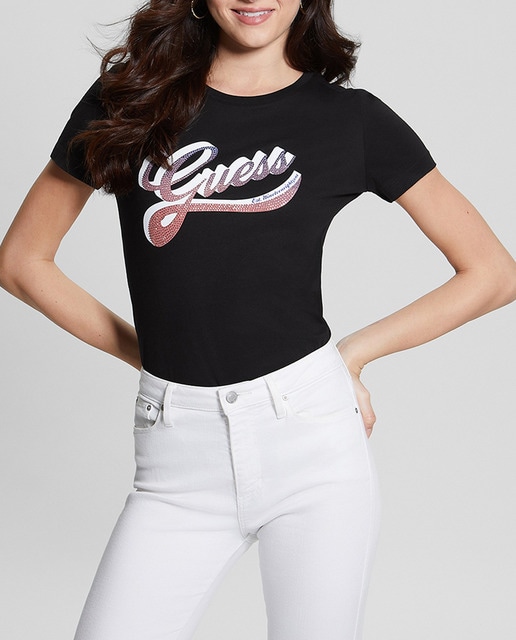 Imagen 0 de Camiseta manga corta logo Guess de mujer