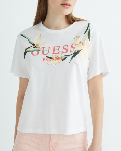 Imagen 0 de Camiseta corta logo Guess de mujer