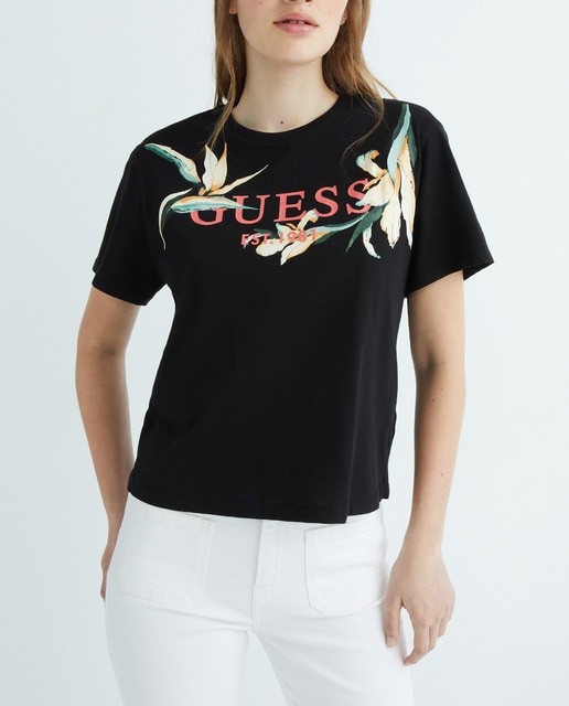 Imagen 0 de Camiseta corta logo Guess de mujer