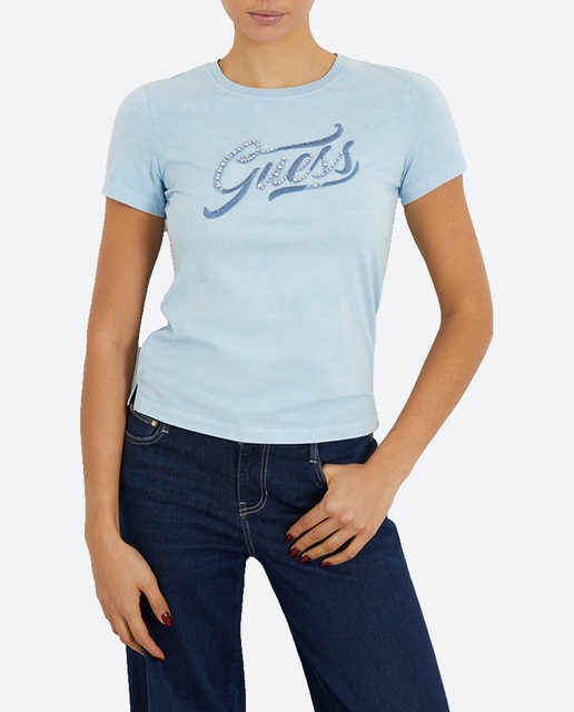 Imagen 0 de Camiseta de mujer de manga corta con logo frontal.