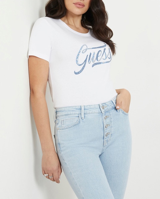 Imagen 0 de Camiseta de mujer de manga corta con logo frontal.