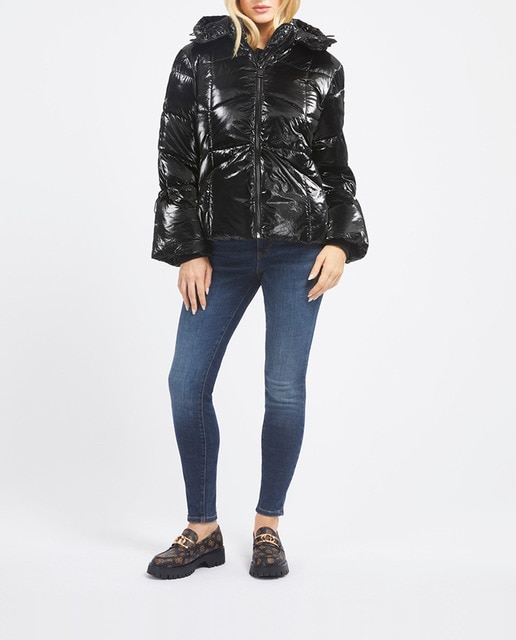 Imagen 0 de Abrigo de mujer efecto brillo