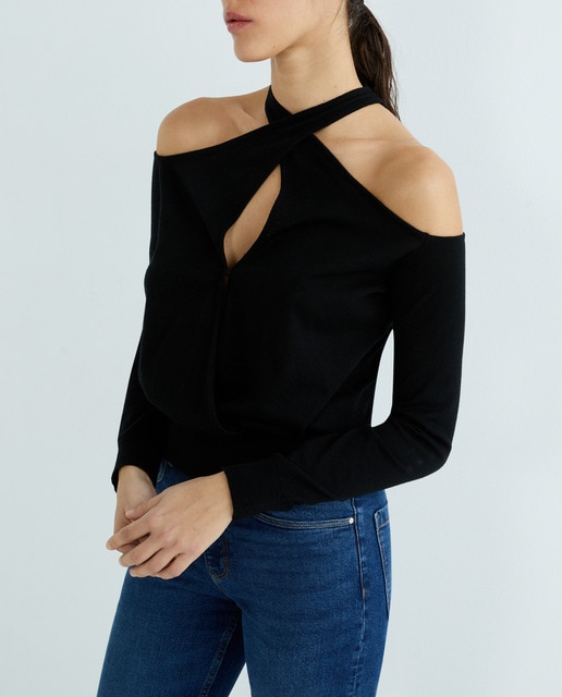 Imagen 0 de Jersey hombros descubiertos de mujer