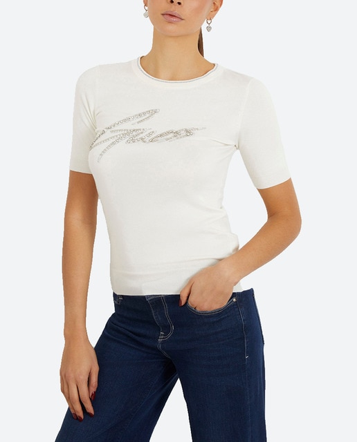 Imagen 0 de Jersey de mujer con cuello redondo y logo.