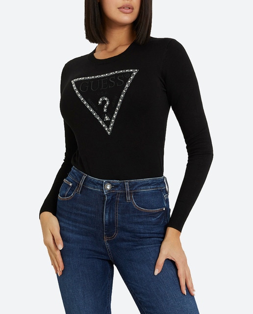 Imagen 0 de Jersey de mujer con cuello redondo y manga larga.