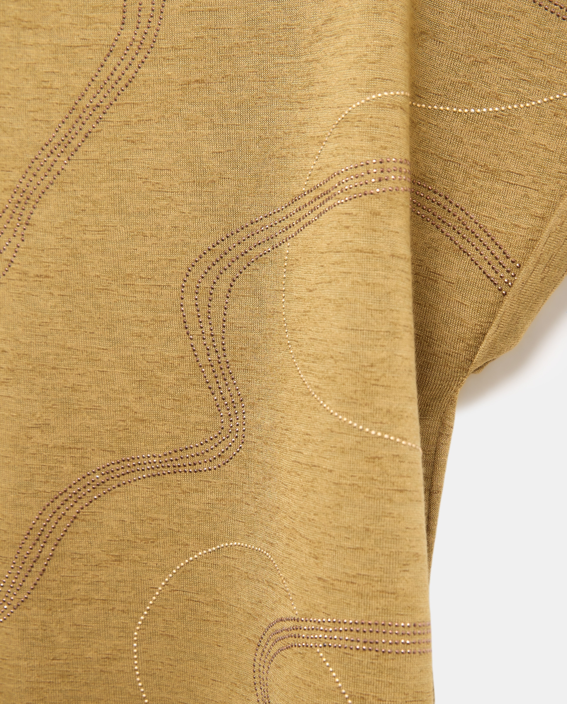 T-shirt com Tachas e Cordas 520 Caqui-5