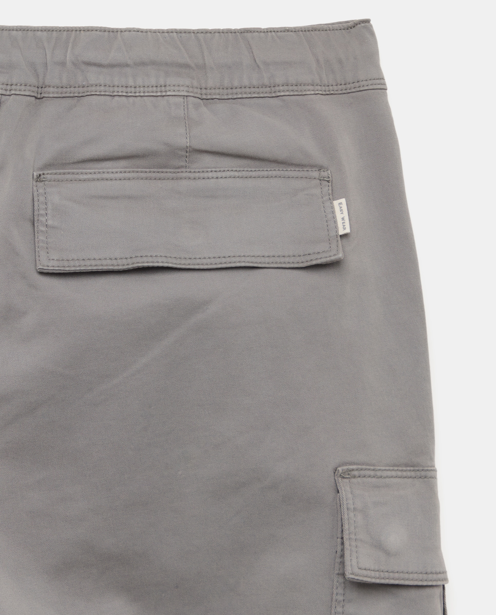Bermudas de Algodão Stretch Multibolsos com Cordão 830 Antracite-5