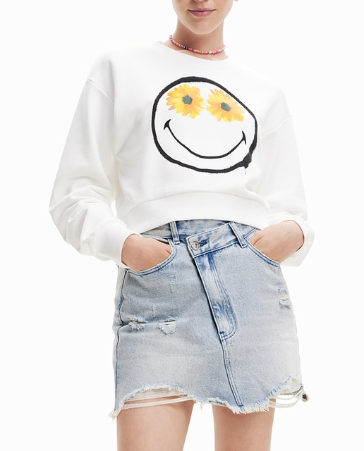 Imagen 0 de Sudadera cropped Smiley®